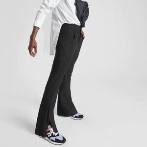 NWT Athleta Black Stellar Flare Trousers Pockets Travel Commute